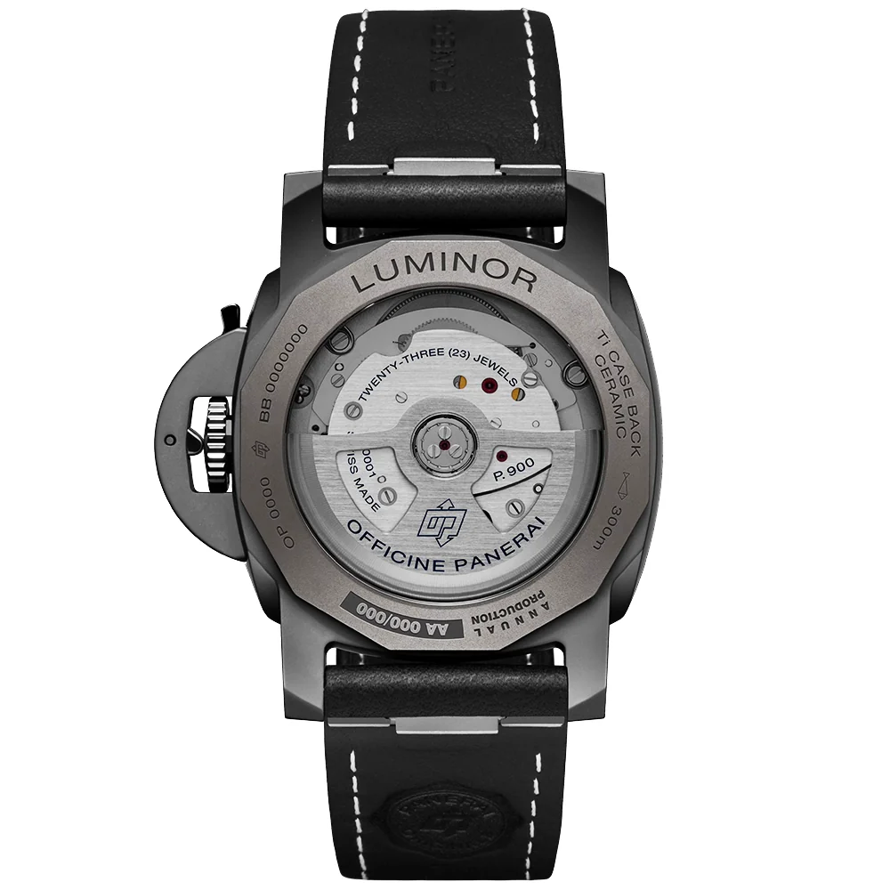 Luminor Quaranta BiTempo 40mm Black Ceramic Automatic Watch - Image 5