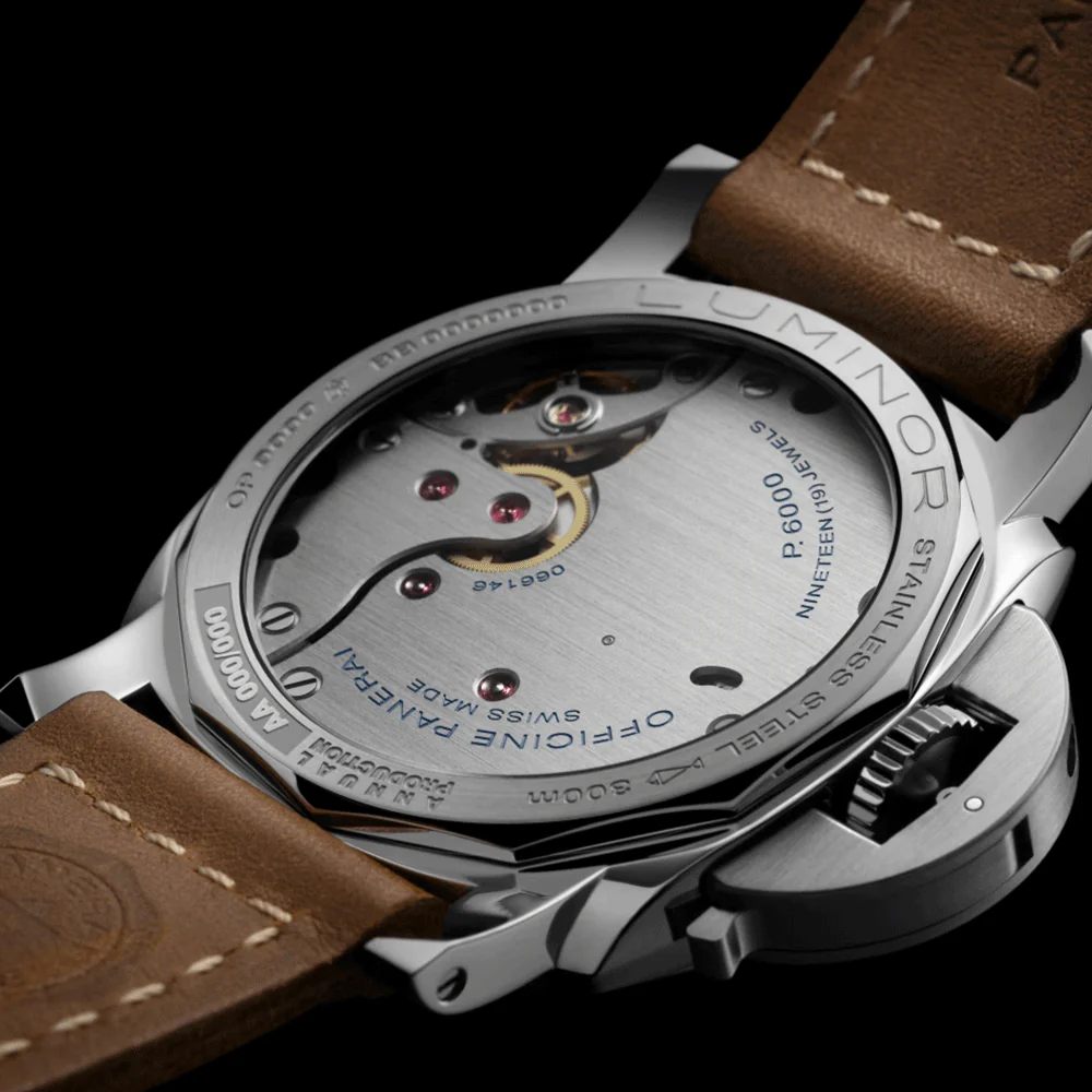 Luminor Destro 44mm Blue Dial Leather Strap Watch - Image 6