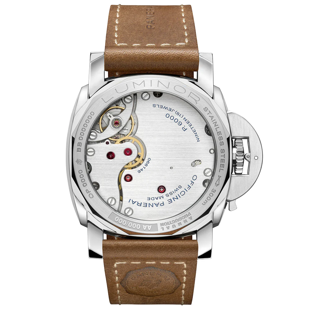 Luminor Destro 44mm Blue Dial Leather Strap Watch - Image 8