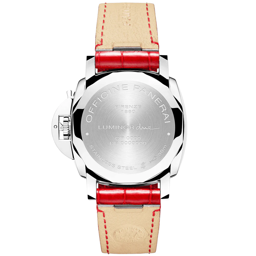 Luminor Piccolo Due 38mm Silver Dial Automatic Leather Strap Watch - Image 2
