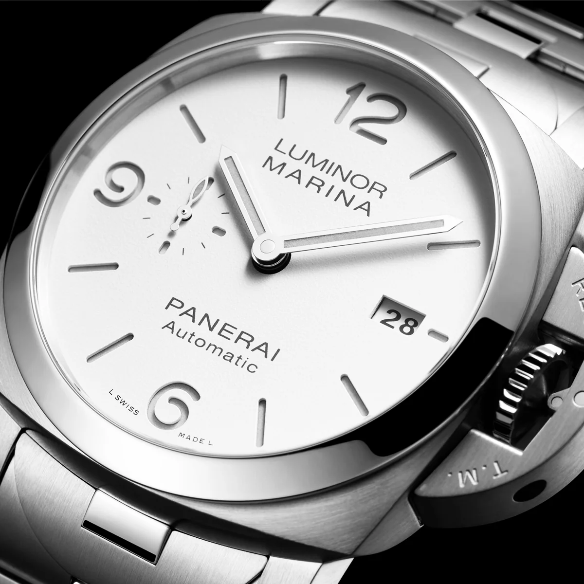 Luminor Marina 44mm White Dial Men's Bracelet Watch - Image 2