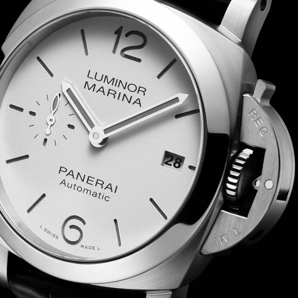 Luminor Marina Quaranta 40mm White Dial Automatic Strap Watch - Image 3