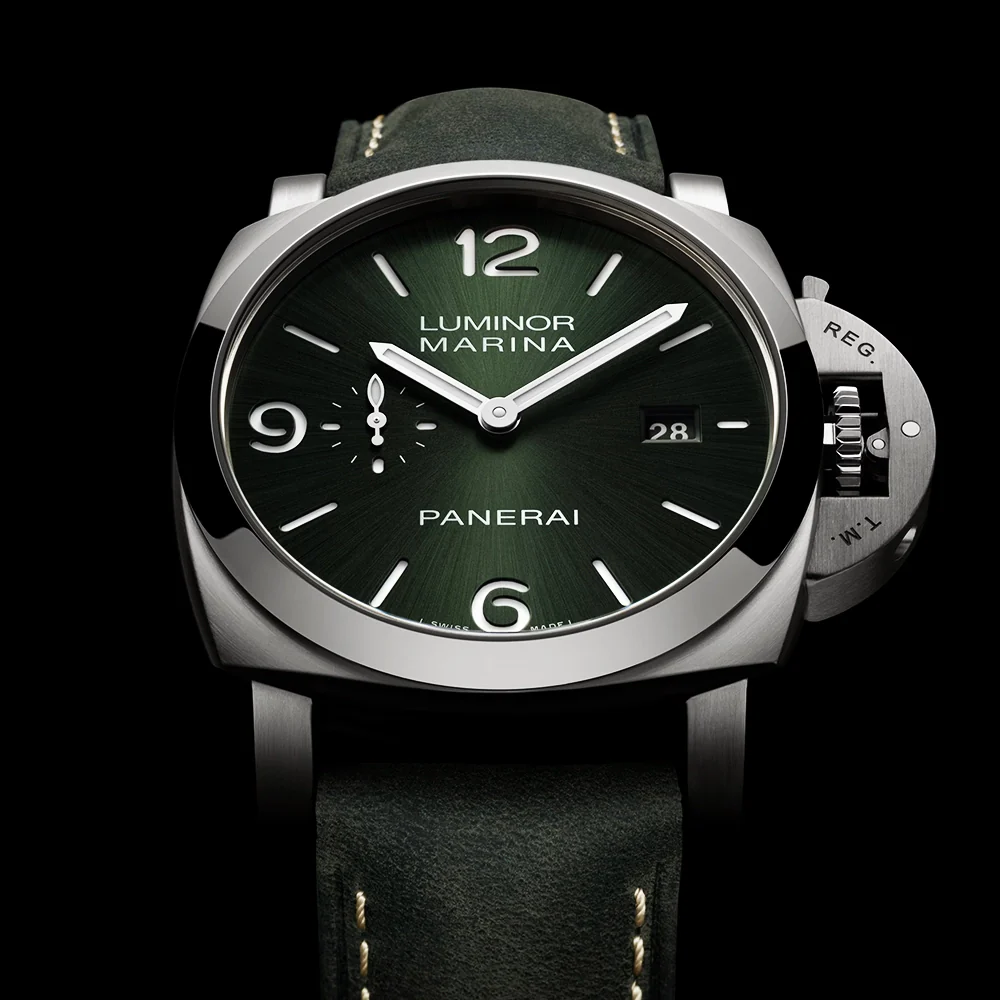 Luminor Marina Titanio Green Dial 44mm Automatic Strap Watch - Image 3