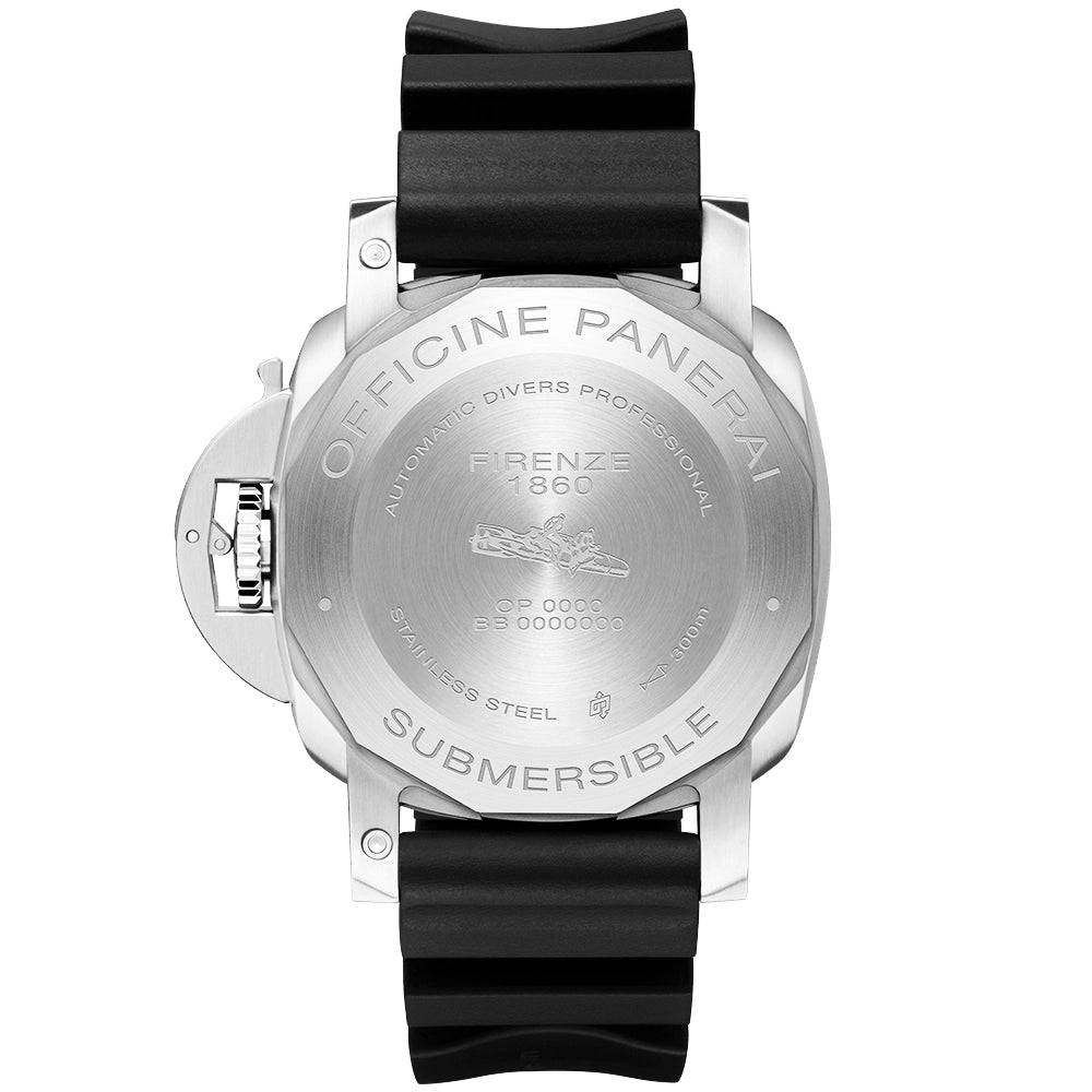 Submersible 42mm Black Dial Automatic Rubber Strap Watch - Image 4