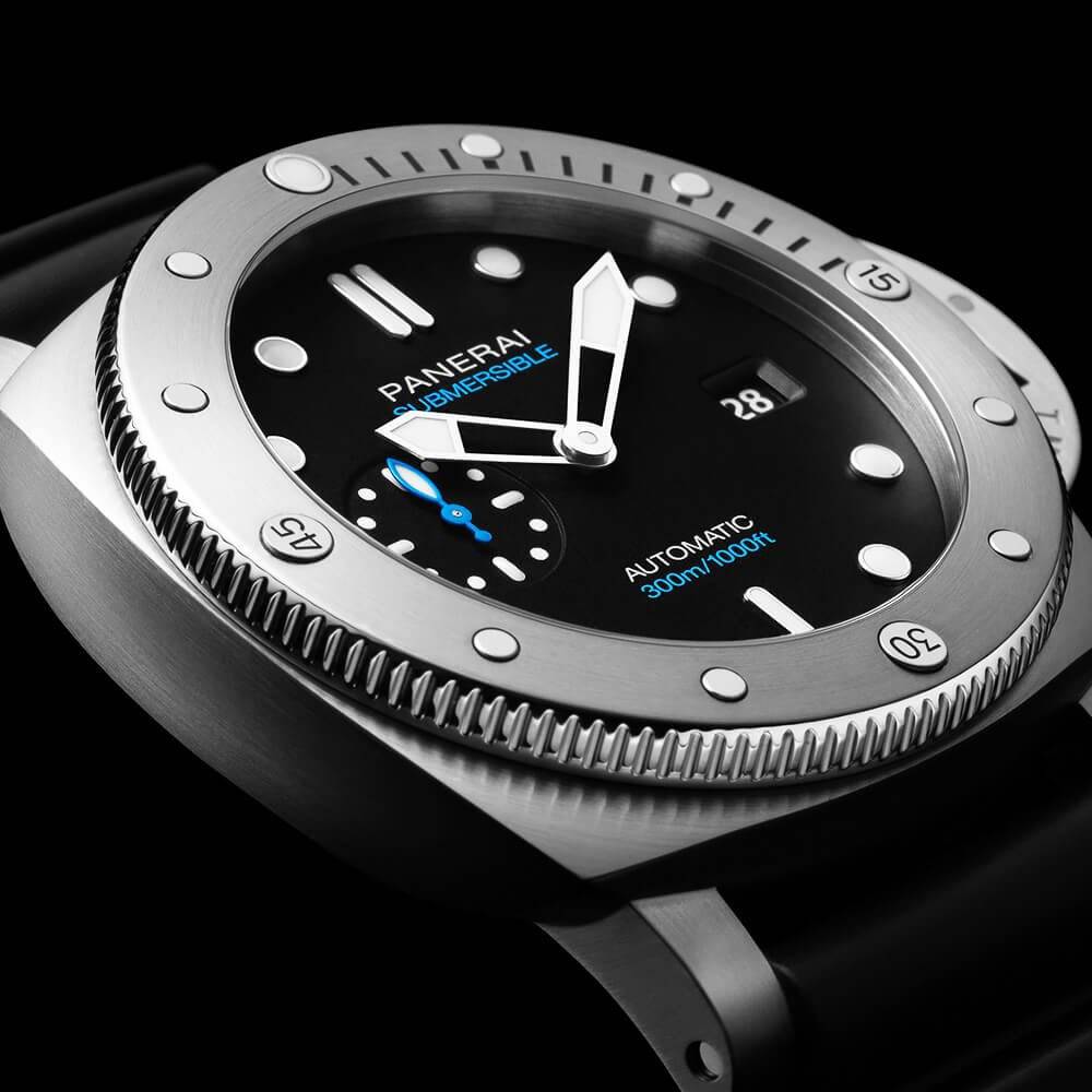 Submersible QuarantaQuattro 44mm Black Dial Rubber Strap Watch - Image 3