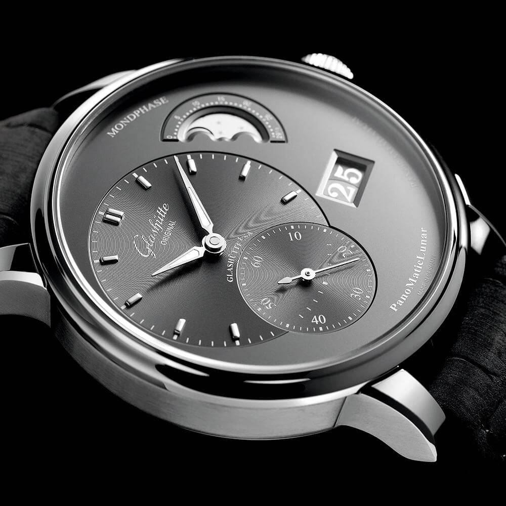 PanoMaticLunar 40mm Steel & Ruthenium Dial Automatic Men's Watch - Image 2