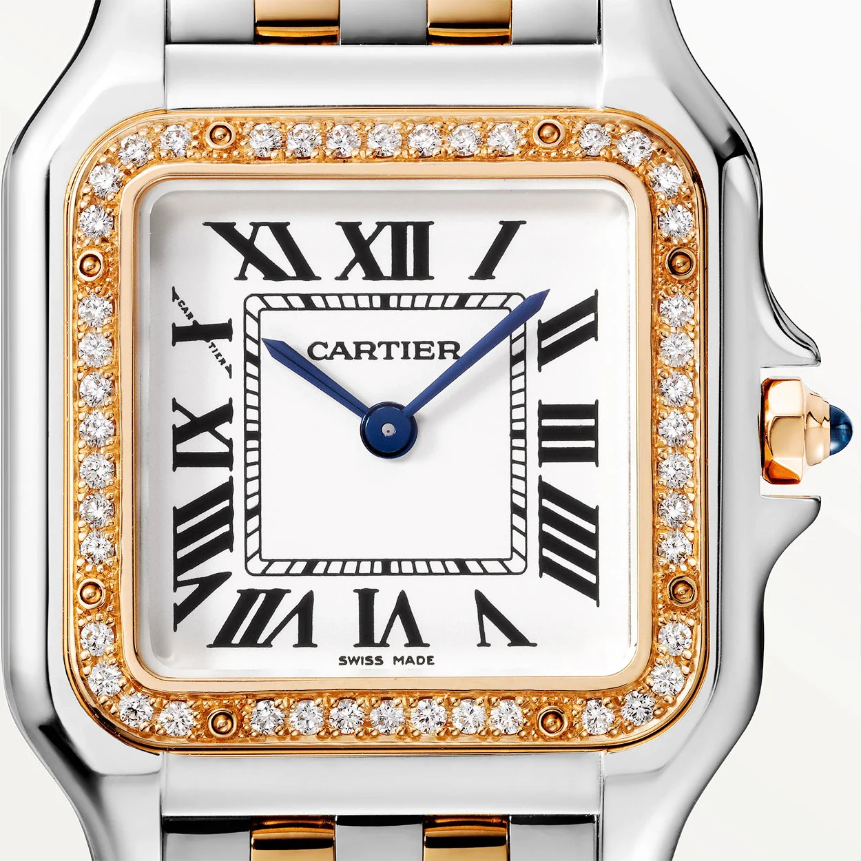 Panthère de Cartier Medium 18ct Rose Gold & Steel Diamond Set Watch - Image 3