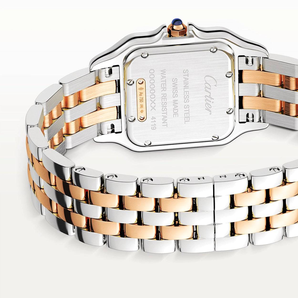 Panthère de Cartier Medium 18ct Rose Gold & Steel Diamond Set Watch - Image 4
