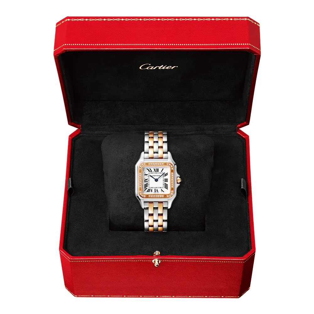 Panthère de Cartier Medium 18ct Rose Gold & Steel Diamond Set Watch - Image 6