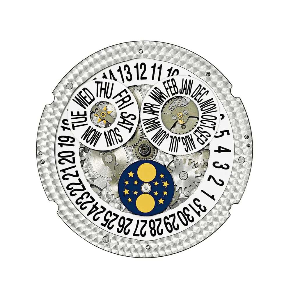Annual Calendar 18ct White Gold 40mm Blue Sunburst Dial Men's Watch - Image 7