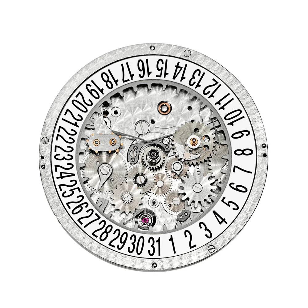Annual Calendar 18ct Rose Gold Diamond Case Mother Of Pearl Dial Ladies Leather Strap Watch - Image 4