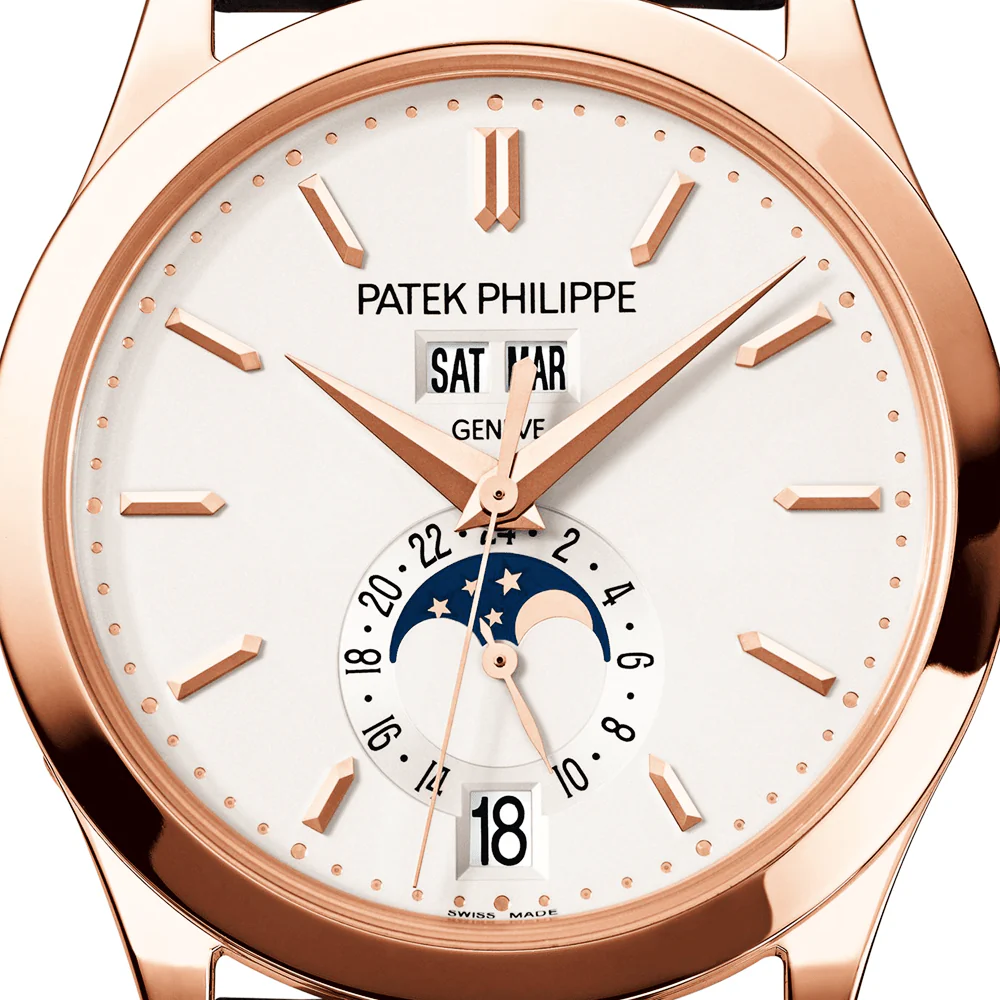 Annual Calendar 38mm 18ct Rose Gold Men's Strap Watch - Image 4