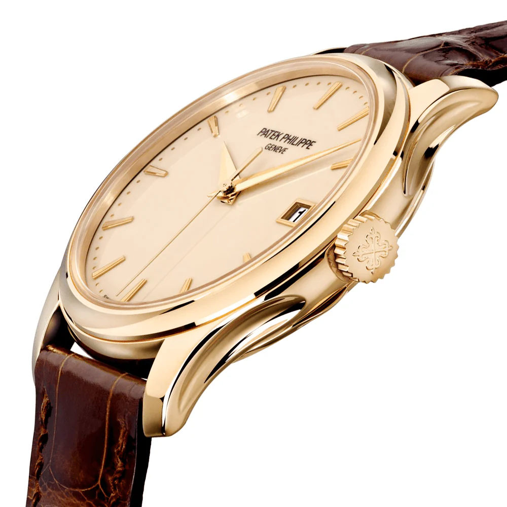 Calatrava 18ct Yellow Gold Ivory Dial Men's Automatic Leather Strap Watch - Image 8