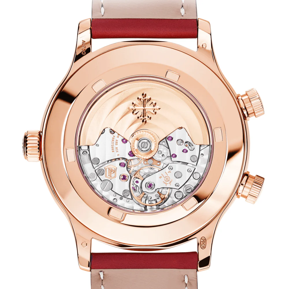 Calatrava Pilot Travel Time 42mm 18ct Rose Gold Men's Watch - Image 2