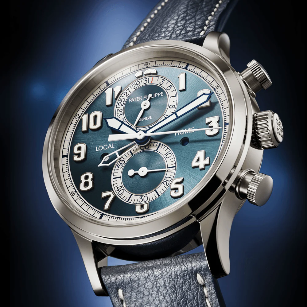 Complications Calatrava Pilot Travel Time Blue/Grey Dial Automatic Watch - Image 4