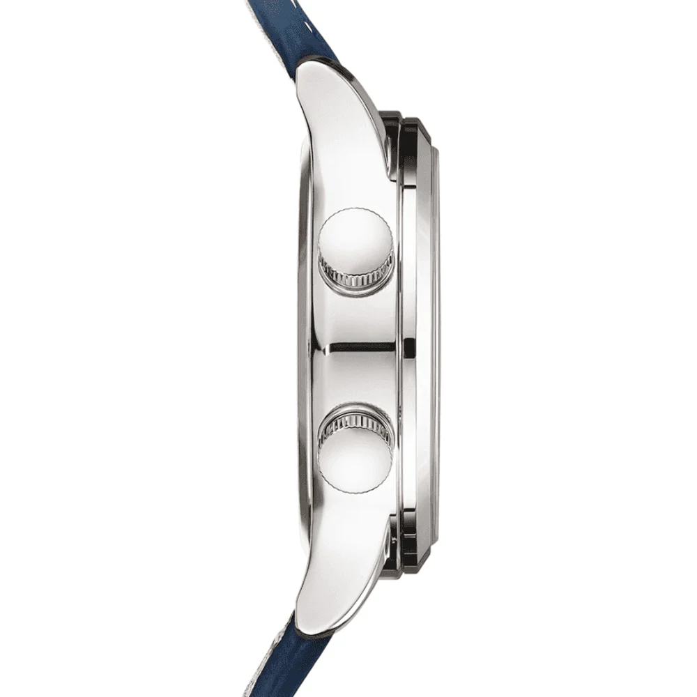 Calatrava Pilot Travel Time 38mm 18ct White Gold Leather Strap Watch - Image 4