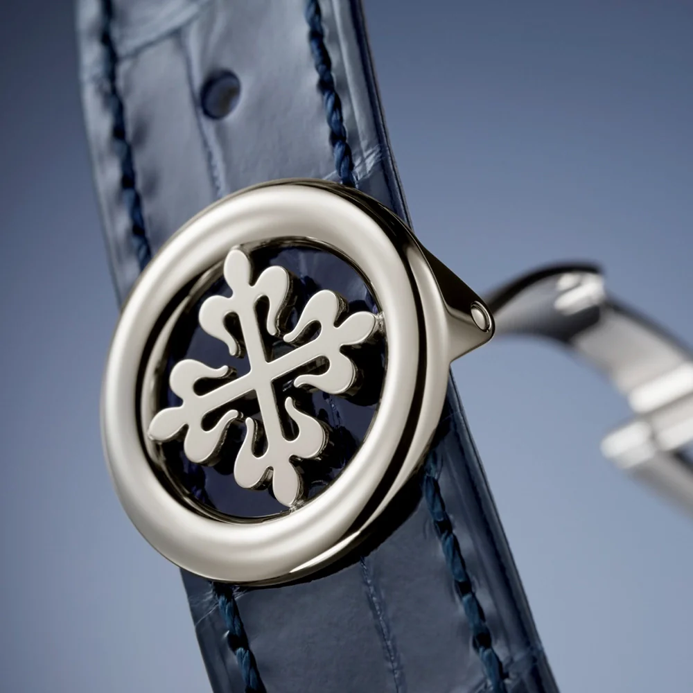 Complications Annual Calendar Moon Phases Blue Diamond Dial Watch - Image 5