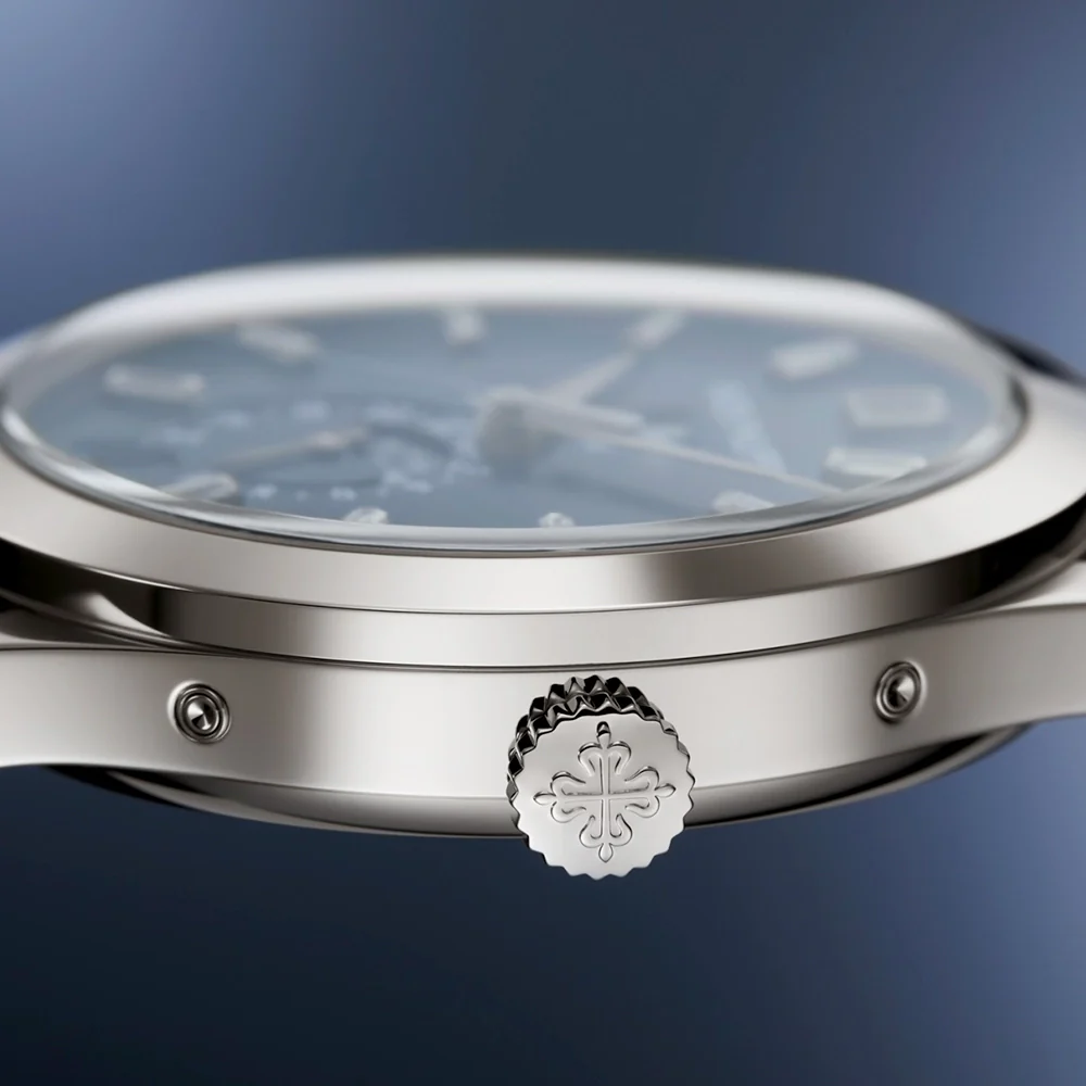 Complications Annual Calendar Moon Phases Blue Diamond Dial Watch - Image 7
