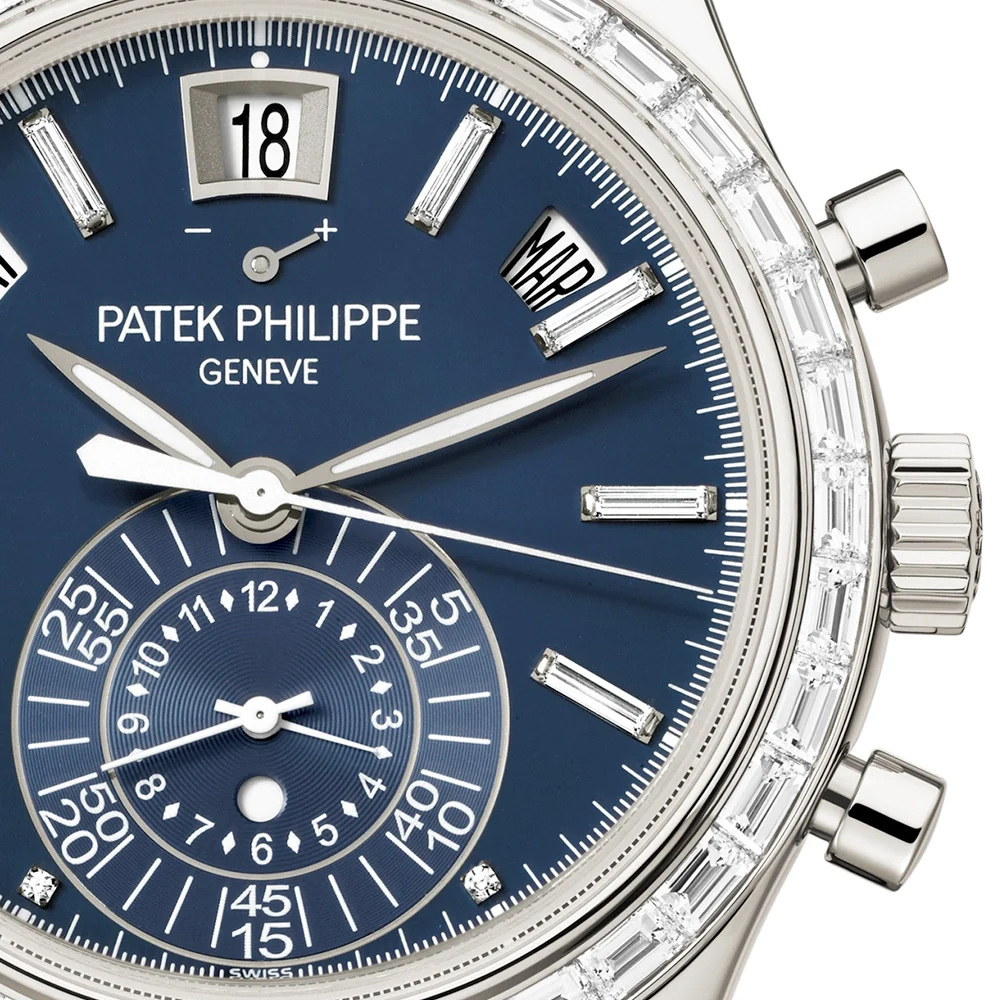 Complications Annual Calendar Chronograph Platinum Diamond Set Watch - Image 2