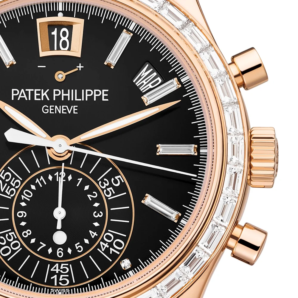 Complications Annual Calendar Chronograph 18ct Rose Gold Diamond Set Watch - Image 2