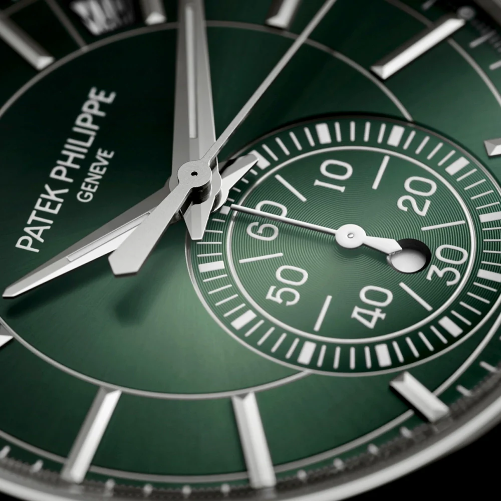 Complications Flyback Chronograph Annual Calendar Green Dial Watch - Image 2