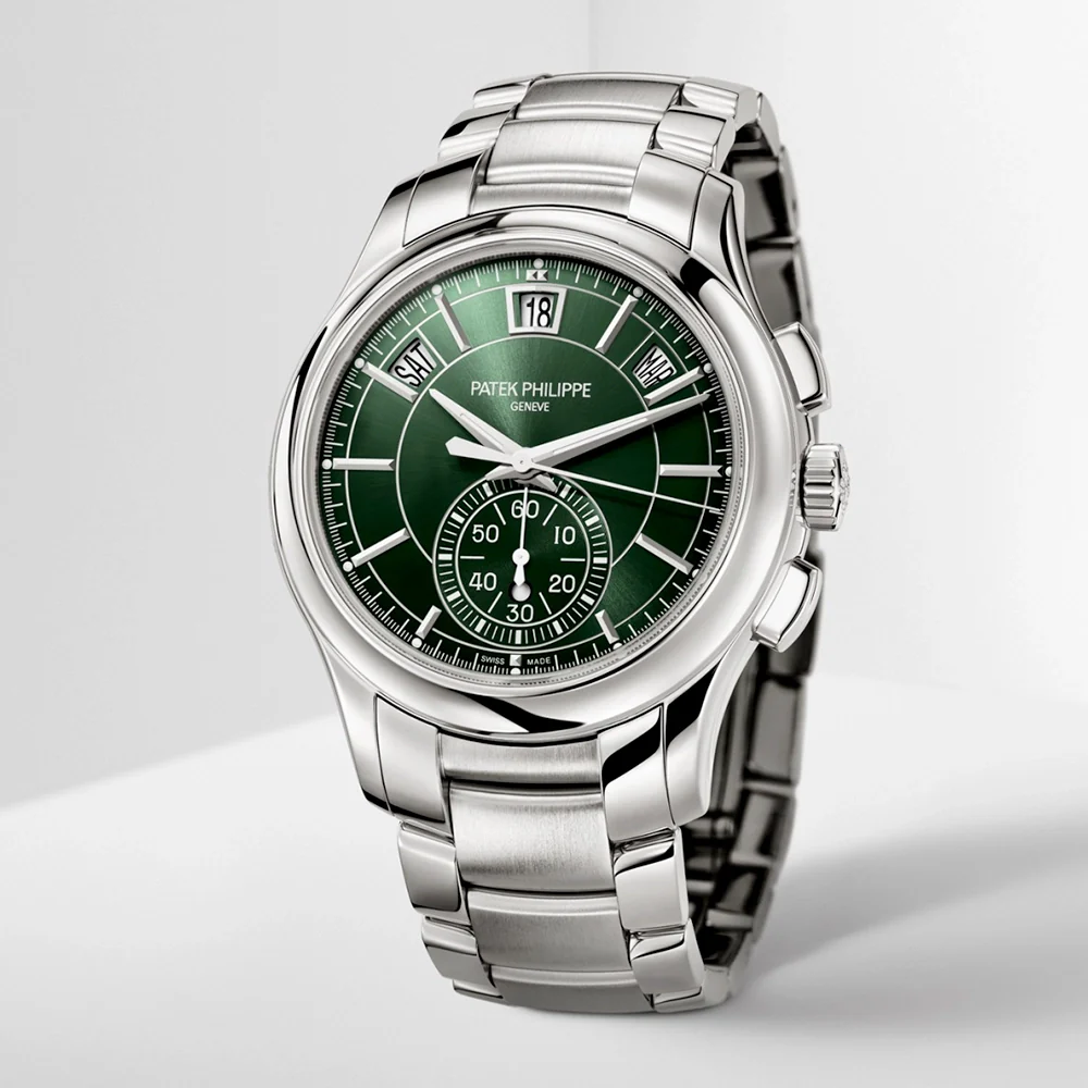Complications Flyback Chronograph Annual Calendar Green Dial Watch - Image 7