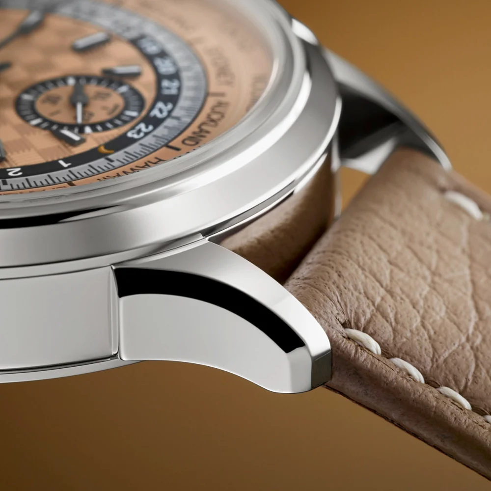 Complications World Time Flyback Chronograph Rose-Gilt Dial Watch - Image 4