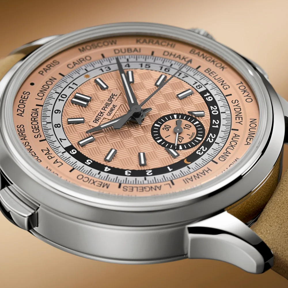 Complications World Time Flyback Chronograph Rose-Gilt Dial Watch - Image 5