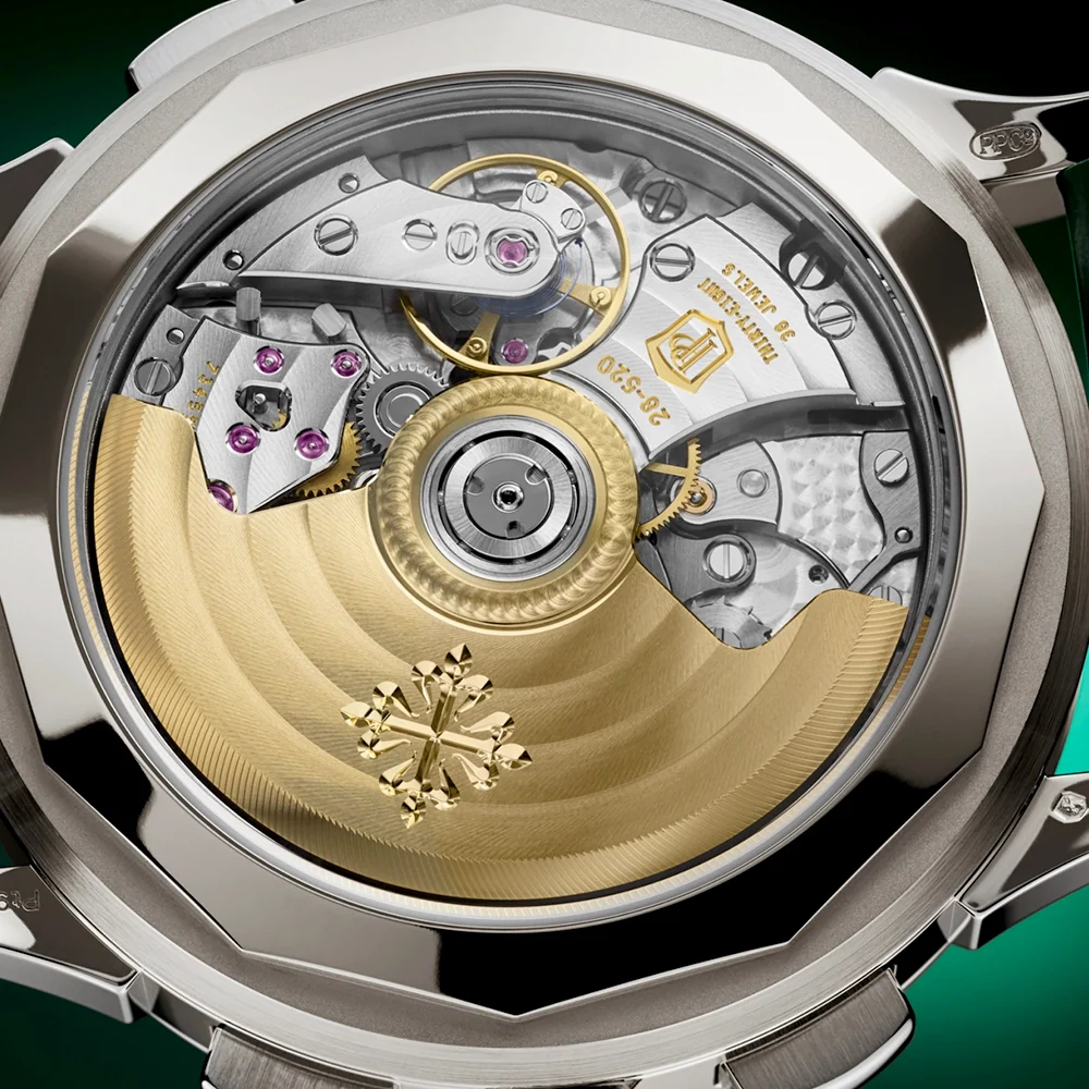 Complications World Time Flyback Chronograph Platinum Green Dial Watch - Image 5