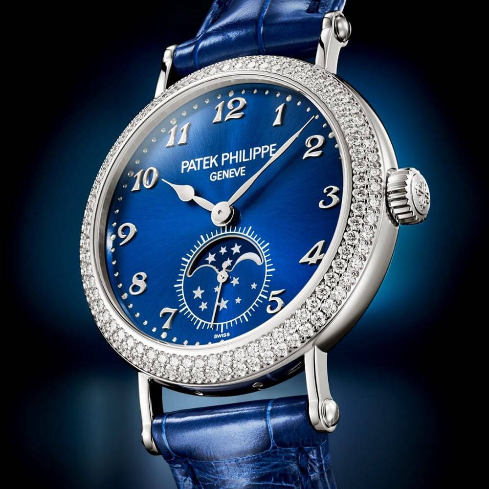 Complications Moonphase 33mm Blue Sunburst Dial Ladies Watch - Image 2
