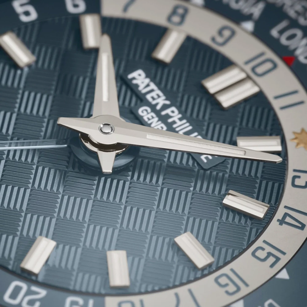 Complications World Time Date 40mm Blue Dial Denim Strap Watch - Image 2