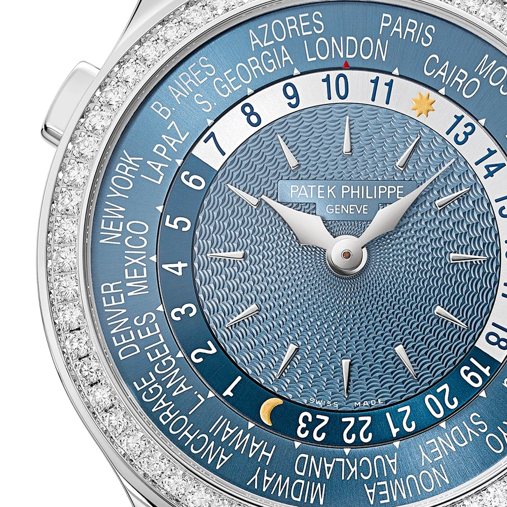 Complications World Time 36mm Blue Dial Diamond Set Watch - Image 3