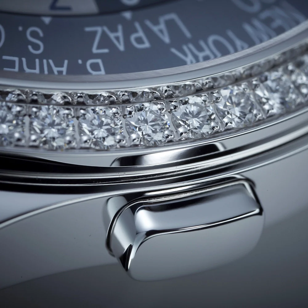 Complications World Time 36mm Blue Dial Diamond Set Watch - Image 5