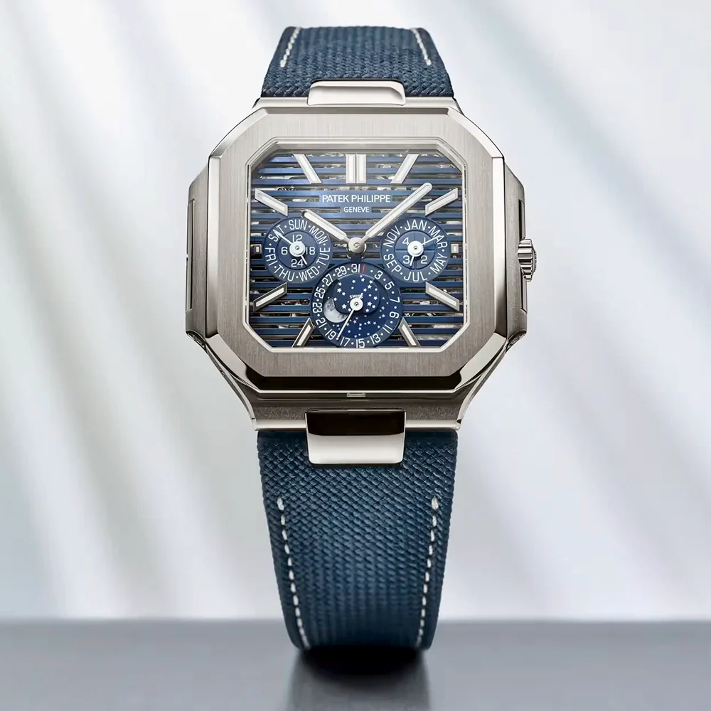 Cubitus Perpetual Calendar 45mm Platinum Skeleton Blue Dial Watch - Image 7