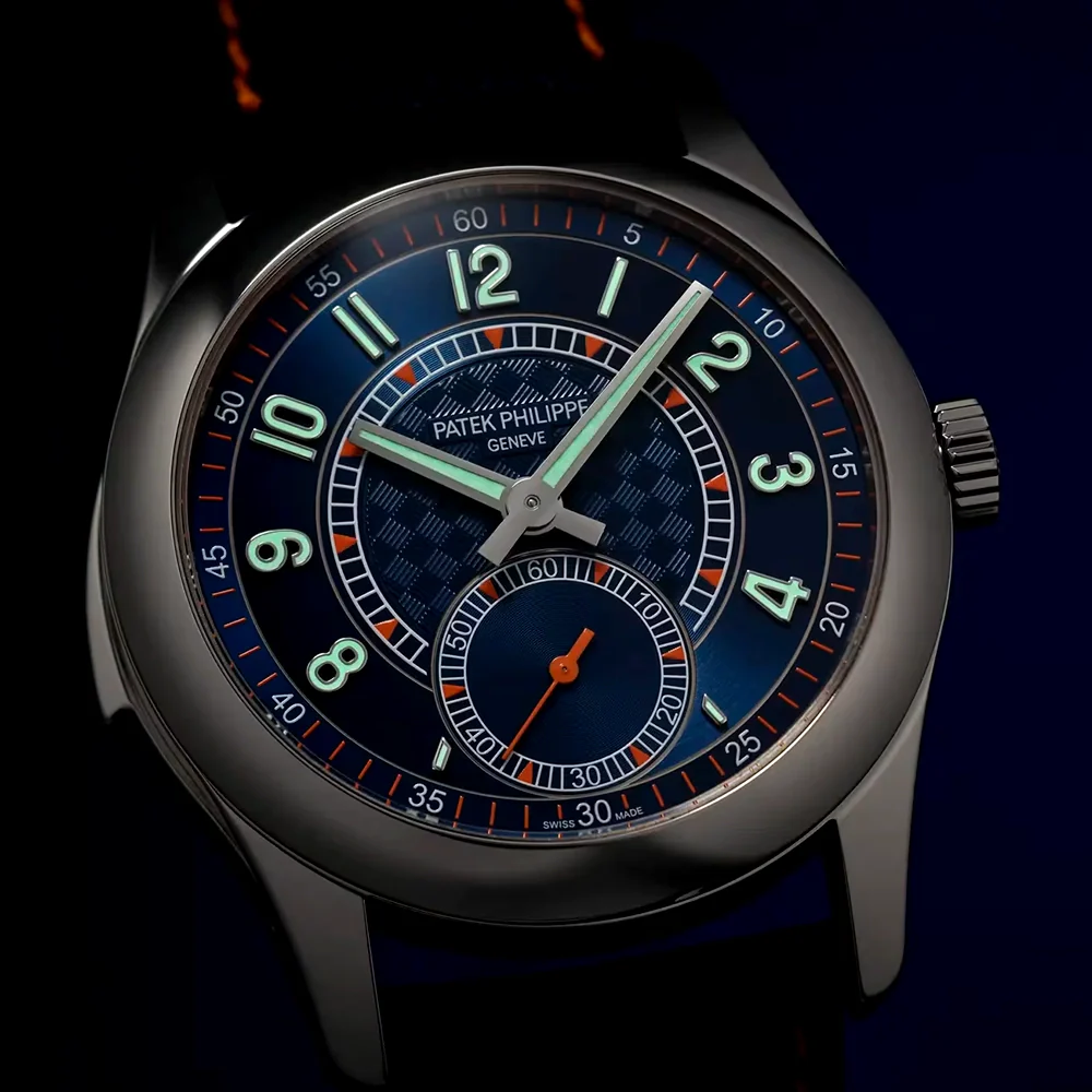 Grand Complications Minute-Repeater 18ct White Gold Blue Carbon Dial Watch - Image 2