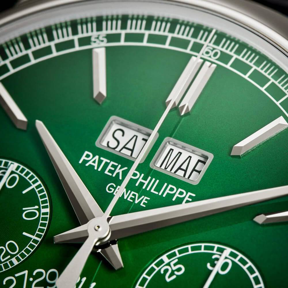 Grand Complications 41mm Platinum Green Dial Perpetual Calendar Watch - Image 3