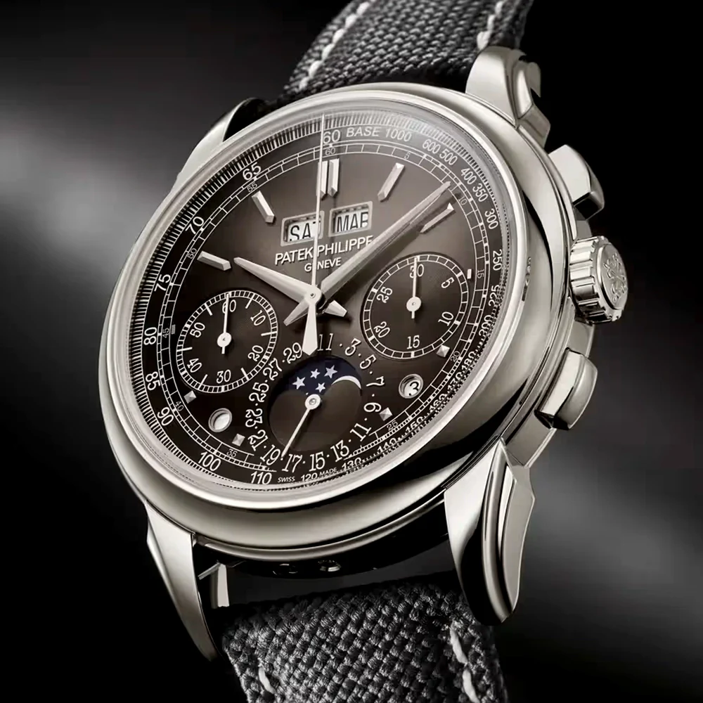 Grand Complications Perpetual Calendar Platinum Charcoal Dial Watch - Image 4