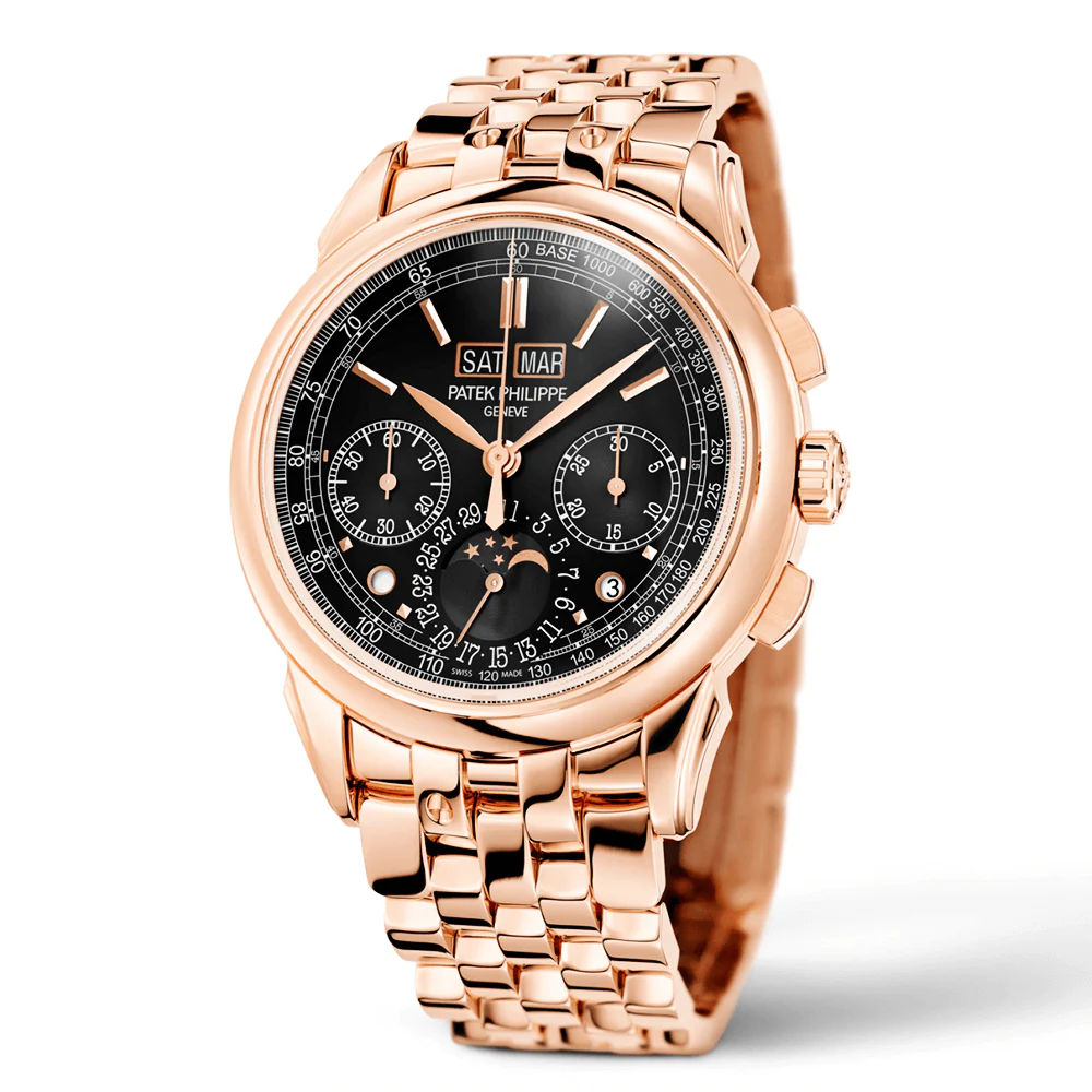 Grand Complications 18ct Rose Gold 41mm Black Dial Chronograph Watch - Image 6