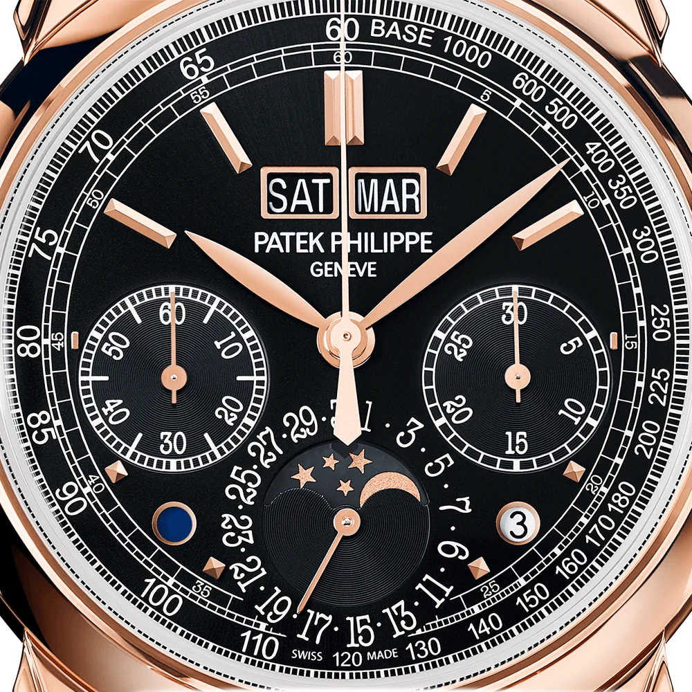 Grand Complications 18ct Rose Gold 41mm Black Dial Chronograph Watch - Image 8