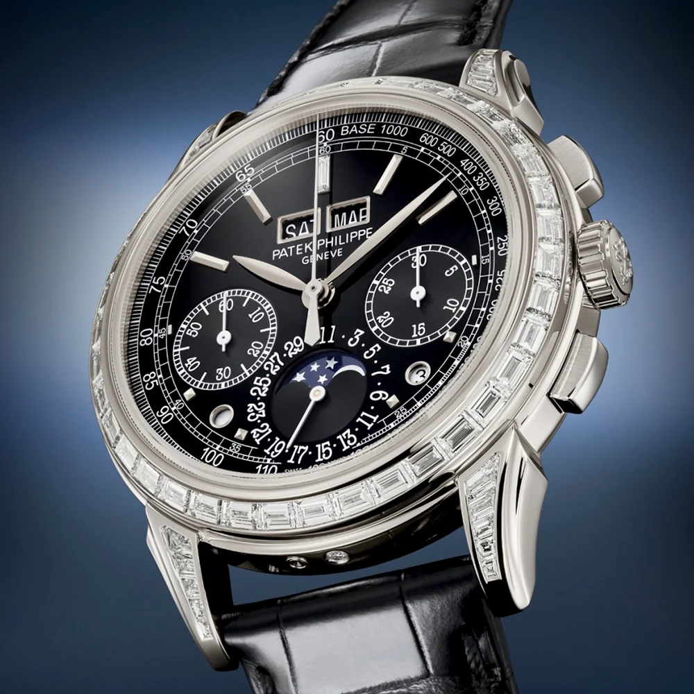 Grand Complications Perpetual Calendar Chronograph Diamond Set Watch - Image 2