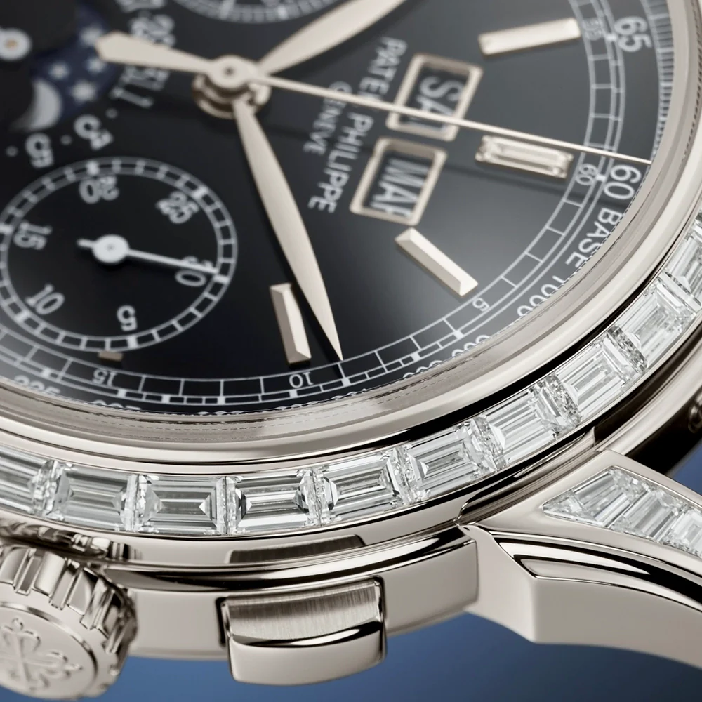 Grand Complications Perpetual Calendar Chronograph Diamond Set Watch - Image 4