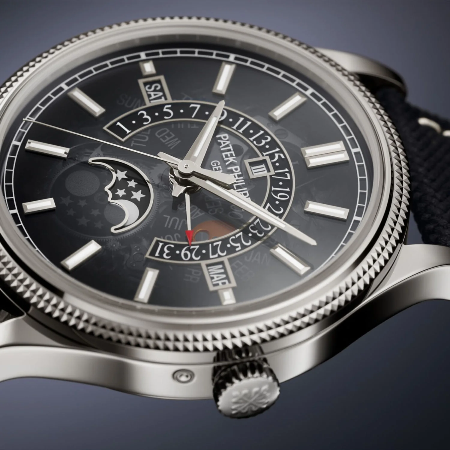 Grand Complications Retrograde Perpetual Calendar Sapphire Dial Watch - Image 2