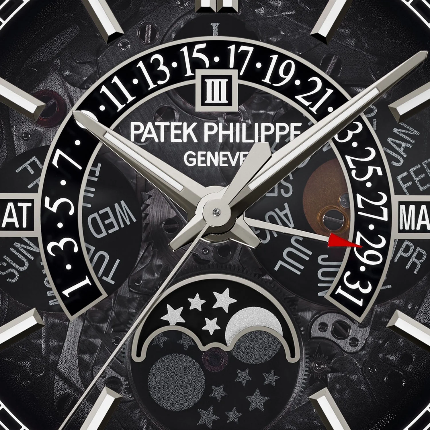 Grand Complications Retrograde Perpetual Calendar Sapphire Dial Watch - Image 4