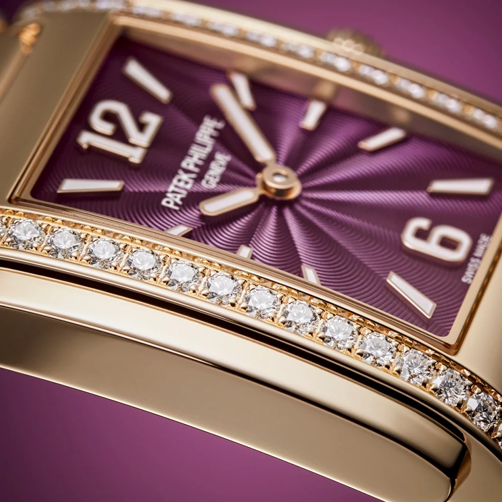 Twenty~4 18ct Rose Gold Purple Lacquered Dial Ladies Watch - Image 2