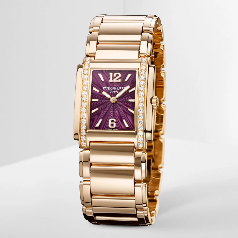 Twenty~4 18ct Rose Gold Purple Lacquered Dial Ladies Watch - Image 6