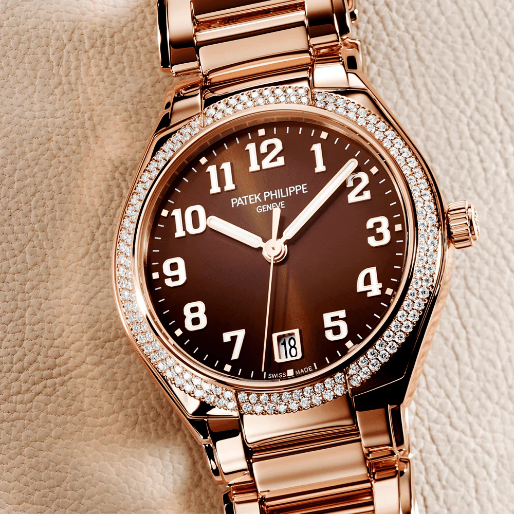 Twenty~4 36mm 18ct Rose Gold & Brown Sunburst Dial Ladies Watch - Image 2