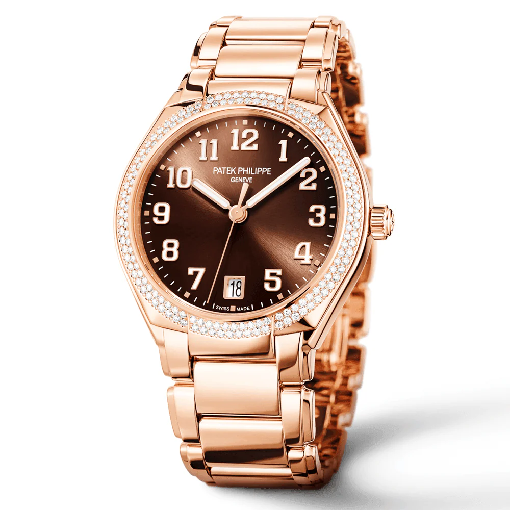 Twenty~4 36mm 18ct Rose Gold & Brown Sunburst Dial Ladies Watch - Image 5