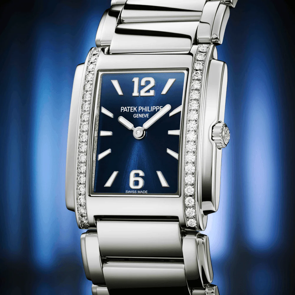 Twenty~4 Diamond Set Bezel Blue Dial Ladies Bracelet Watch - Image 8