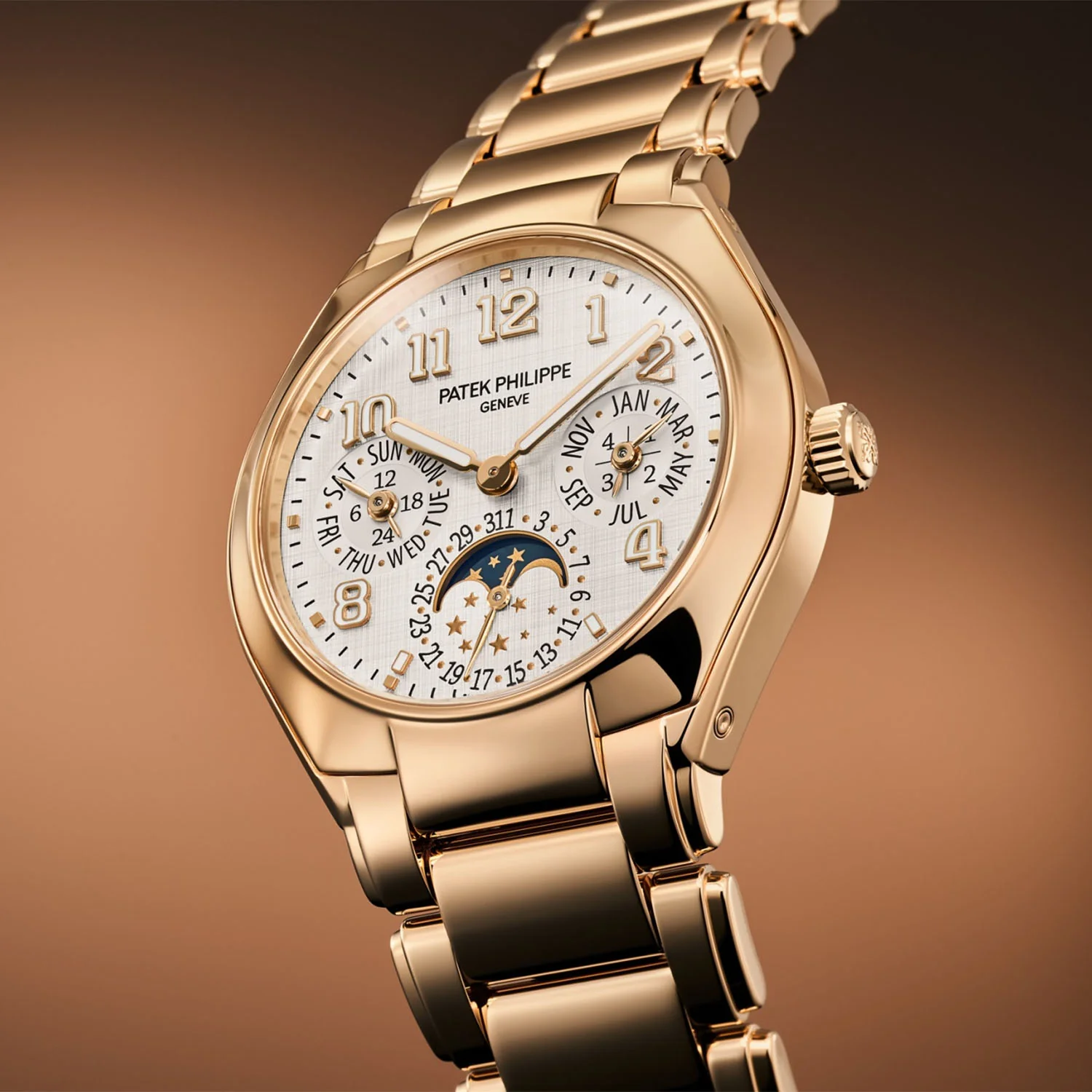 Twenty~4 Perpetual Calendar 18ct Rose Gold Silver Dial Watch - Image 3