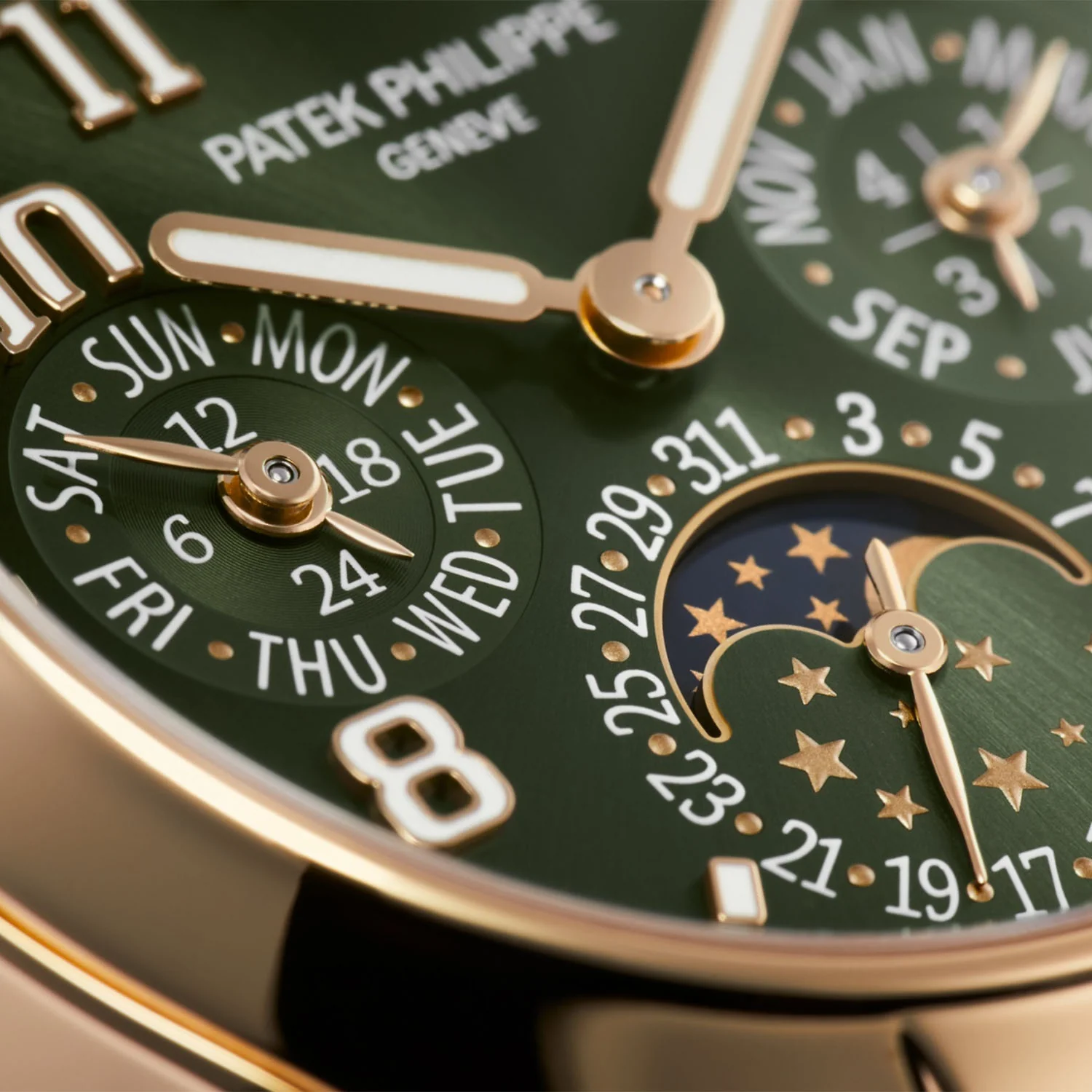 Twenty~4 Perpetual Calendar 18ct Rose Gold Olive Green Dial Watch - Image 2